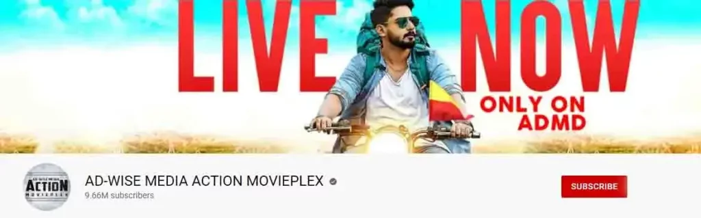 Ad-Wise Media Action Movieplex Youtube Channel to Watch Hindi Dubbed South Indian Movies
