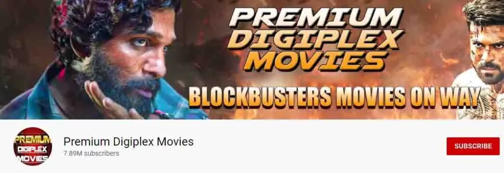 Premium Digiplex Movies Youtube Channel to Watch Hindi Dubbed South Indian Movies