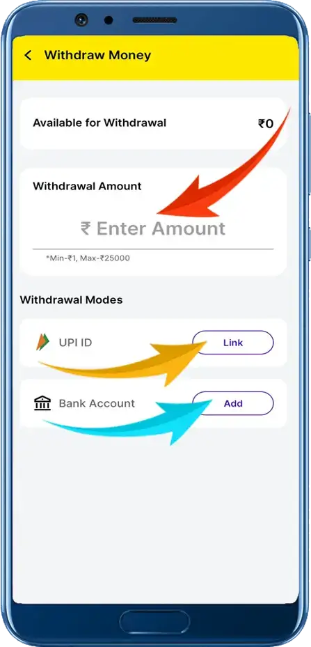 How to Link UPI ID or Add Bank Account on Zupee App in Hindi